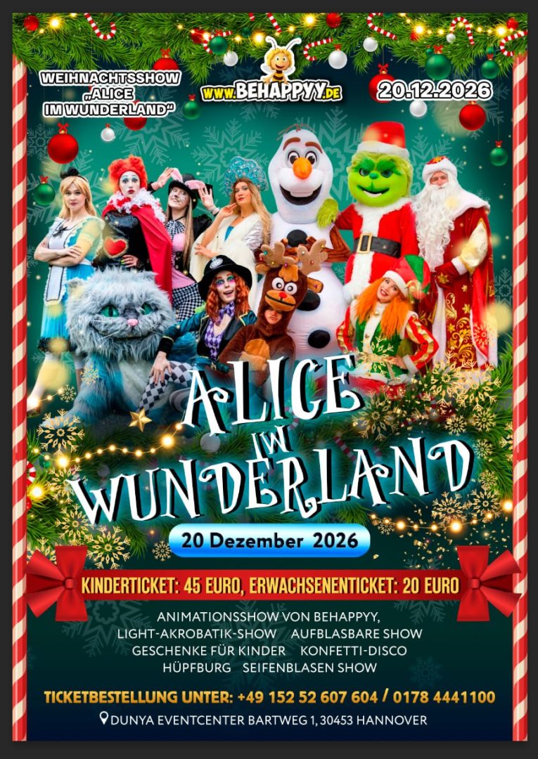 Weihnachtsfest ALICE IN WUNDERLAND